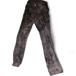 Lululemon align smokey grey black leggings size 6 with side pockets